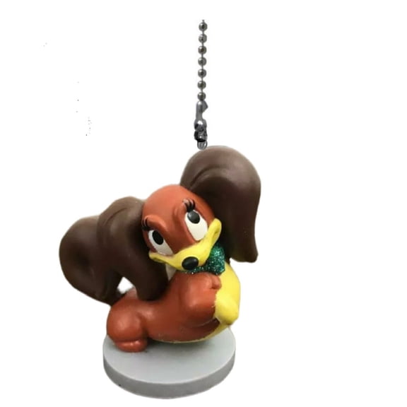 FIFI Pet Dog Pup Light Lamp Fan Pull Chain PVC Figurine Mickey Minnie Helper New