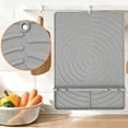 thumbnail image 6 of Silicone Grill Mat for Utensils,BBQ Spatula and Utensil Holder with Drip Pad,Silicone Grill Mat Compatible with Griddle,Heat Resistant Non-Slip Griddle Tools Mat for Outdoor Kitchen Counter,Gray, 6 of 7
