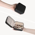 thumbnail image 4 of Unique Bargains Jewelry Boxes Mini Portable PU Leather Jewelry Organizer Storage Display Black, 4 of 8
