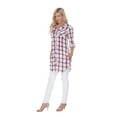 thumbnail image 4 of White Mark Women's Plus Size Plaid Tunic Top, 4 of 11