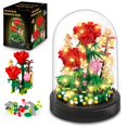 thumbnail image 1 of Set de construcción HOGOKIDS con ramo de flores con LED, 596 unidades, rosa roja, 1 of 9