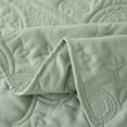 thumbnail image 5 of Stylish Solid Color Paisley Oversized King Quilt Bedding Set with Shams Bedspread 120x120'', 5 of 5