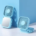 thumbnail image 4 of 2024Summer New Mini Beach Folding Neck Fan Makeup Mirror Portable USB Handheld Small Fan Gift FGS, 4 of 7