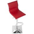 thumbnail image 6 of Masters Contemporary Adjustable Barstool with Swivel in Red Faux Leather by LumiSource, 6 of 8