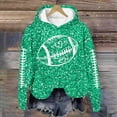 thumbnail image 4 of Womens Game Day Hooded Sweatshirts Football Sequin Print Long Sleeve Oversize Hoodies Holiday Mardi Gras Fashion Pullover Tops, 4 of 5