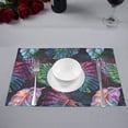 thumbnail image 2 of MKHERT Multi-Color Tropical Palm Tree Hawaiian Jungle Monstera Leaf Placemats Table Mats for Dining Room Kitchen Table Decoration 12x18 inch,Set of 4, 2 of 4