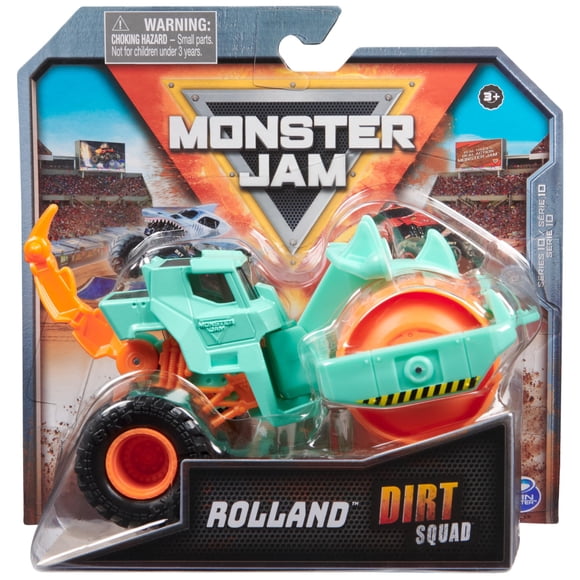 Figura de acción Camión Volquete Rolland Dirt Squad Monster Jam a escala 1:64