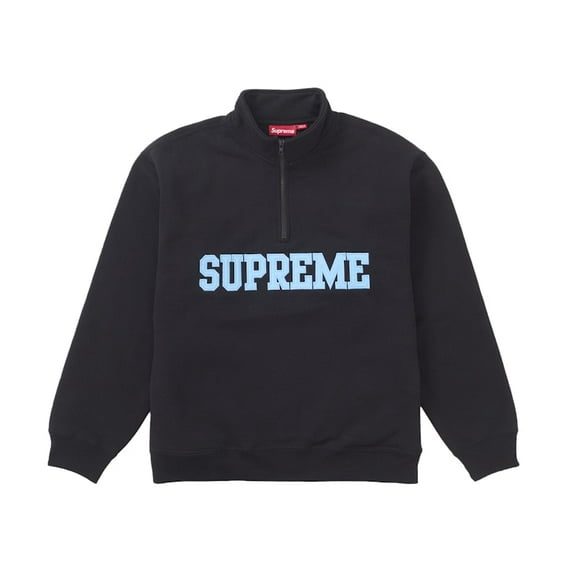Supreme Men's Collegiate Half Zip Pullover Black, from StockX