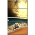 thumbnail image 2 of Vagues Rushing sous Ciel Nuageux - Impression sur Toile Seashore, 2 of 3