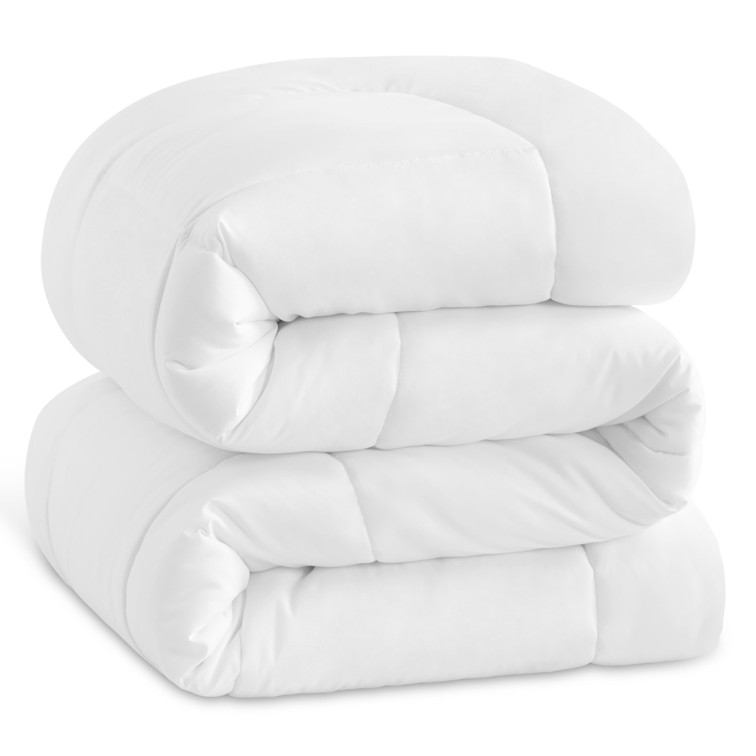 Ntbay Twin Size Down Alternative Comforter Duvet Insert, All Season Reversible Quilted Bedding with Corner Tabs, Breathable, 68x90 inches, White