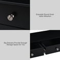 thumbnail image 3 of Costway Console Table Hall table Side Table Desk Accent Table 3 Drawers Entryway Black, 3 of 10