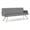 Gray-Castillo, variant on Willow Lounge Lobby Reception Waiting Sofa / Silver Steel / Gray / Gray