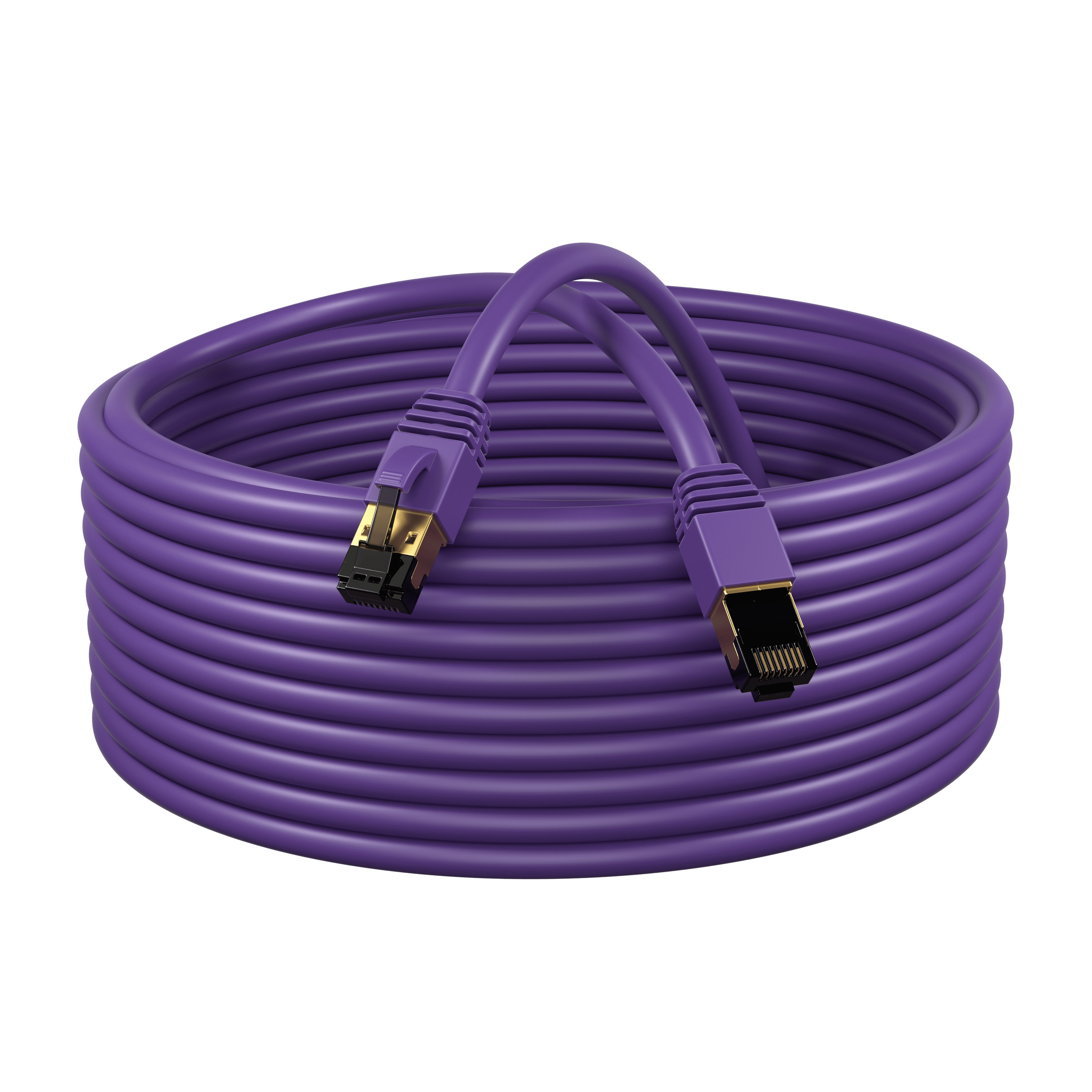 Cat8 35FT Network Ethernet Patch Cable, 2000Mhz Internet Wire, For Router, Modem, PC, Laptop, TVs, Printer Cord, Consoles for Home and Office, Purple, Cables Direct Online