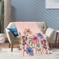 thumbnail image 4 of XMXT Flannel Warm Throw Blanket, Lovely Spring Flora Bedroom Decor Blankets for Bed Couch Living Room, 50 x 70 inches, 4 of 9