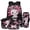 Black Cherry Blossom Axolotl, variant on Ice Cream Capybara Kids Backpack for Girls 4 Piece School Bookbag with Lunch Box Lightweight School Bag for 10-12 Elementary 17 Inch Backpack with Pencil Box Water Bottle Holder