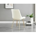 thumbnail image 6 of 2x Pesaro Cream Velvet Gold Leg Luxury Dining Chairs, 6 of 6