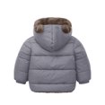 thumbnail image 4 of Toddler Boys Winter Jacket Girls Fleece Coat Bear Ear Hooded Warm Padded Gray 4-5Y, 4 of 8