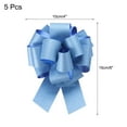 thumbnail image 2 of Uxcell 5 piezas de lazo grande de 4 pulgadas con brillo para envolver regalos en azul claro para fiestas, 2 of 6