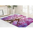 thumbnail image 4 of Purple Tree Rug, Salon Rug, Bathroom Rugs, Area Rug, Leaves Rug, Gift For Him Rugs, Farmhouse Rug, Floral Rug, Personalizeds Rug, 2.3'x3.3' - 70x110 cm, 4 of 8