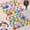Bright color, variant on 20 count Bead Bubble Marble-Finish Ponytail Holders, No Hair Accessories for Girls, Teens, and