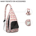 thumbnail image 2 of Colored Strawberry Sling Backpack - Playful Fruit Pattern Crossbody Bag, Fashionable Daypack for Teens, 2 of 4