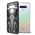 thumbnail image 6 of FINCIBO Slim TPU Bumper + Clear Hard Back Cover for LG Stylo 6 6.8" 2020, Clear Elephant Head Aztec, 6 of 6