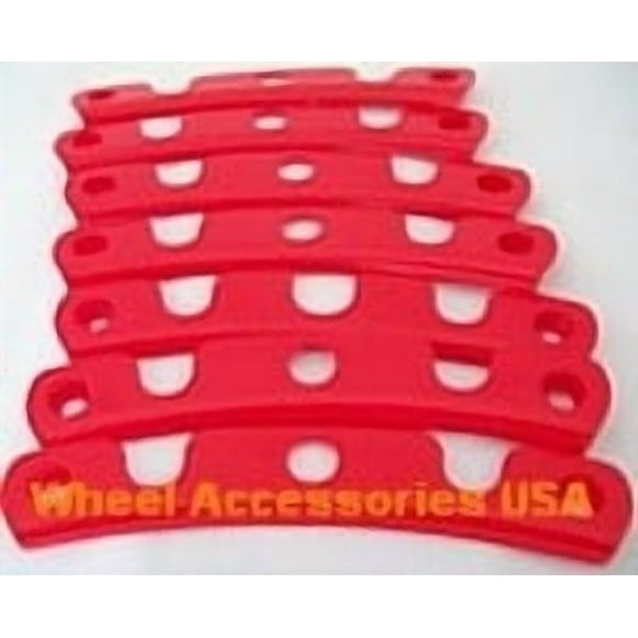 Moto Metal Insert de Rayon de Roue 389K20R Compatible avec Roues Moto Metal Série 961; Rouge; Ensemble de 7; avec Boulon