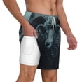 thumbnail image 2 of Balery Moody Ram Portrait Mens Swim Trunks Swim Shorts for Men Quick Dry Inseam Beach Shorts with Compression Liner Pocket-Small, 2 of 9