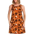 thumbnail image 1 of Fotbe Retro Halloween Vestido de Verano sin Mangas para Mujer – Vestido Midi Línea A, Estilo Camiseta Floral, Vestido Playero Casual y Fluido, 1 of 7