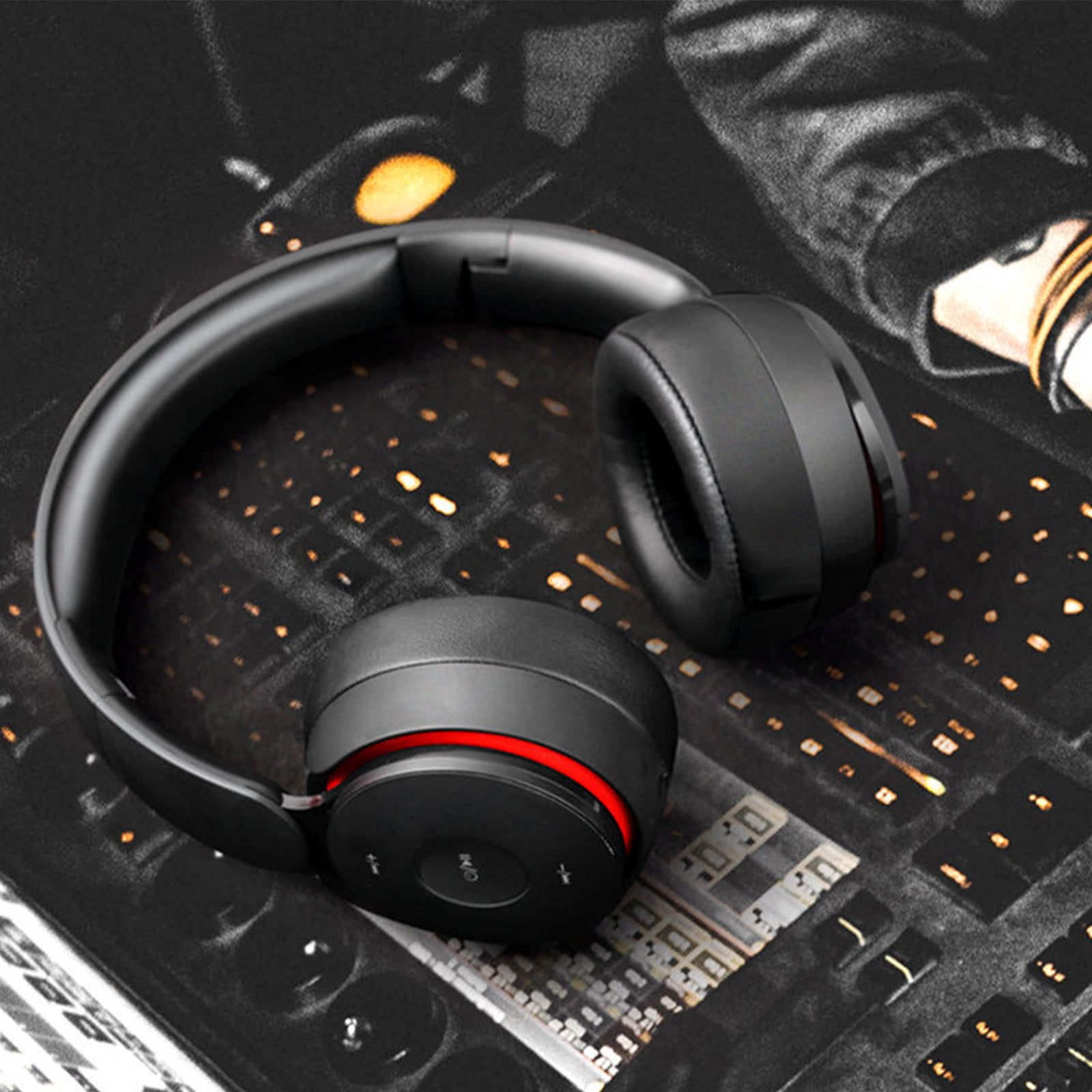 Hybrid Active Noise Cancelling Headphones, Wireless Over Ear Bluetooth Headphones, Hi-Fi Audio, Deep Bass, Comfort Fit Ear Cups, 30h Playtime for Home Office Travel