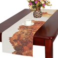 thumbnail image 1 of BSDHOME Rock Montagne Orange Jaune Nature Coton Lin Table Runner 16x72 Pouces, 1 of 4