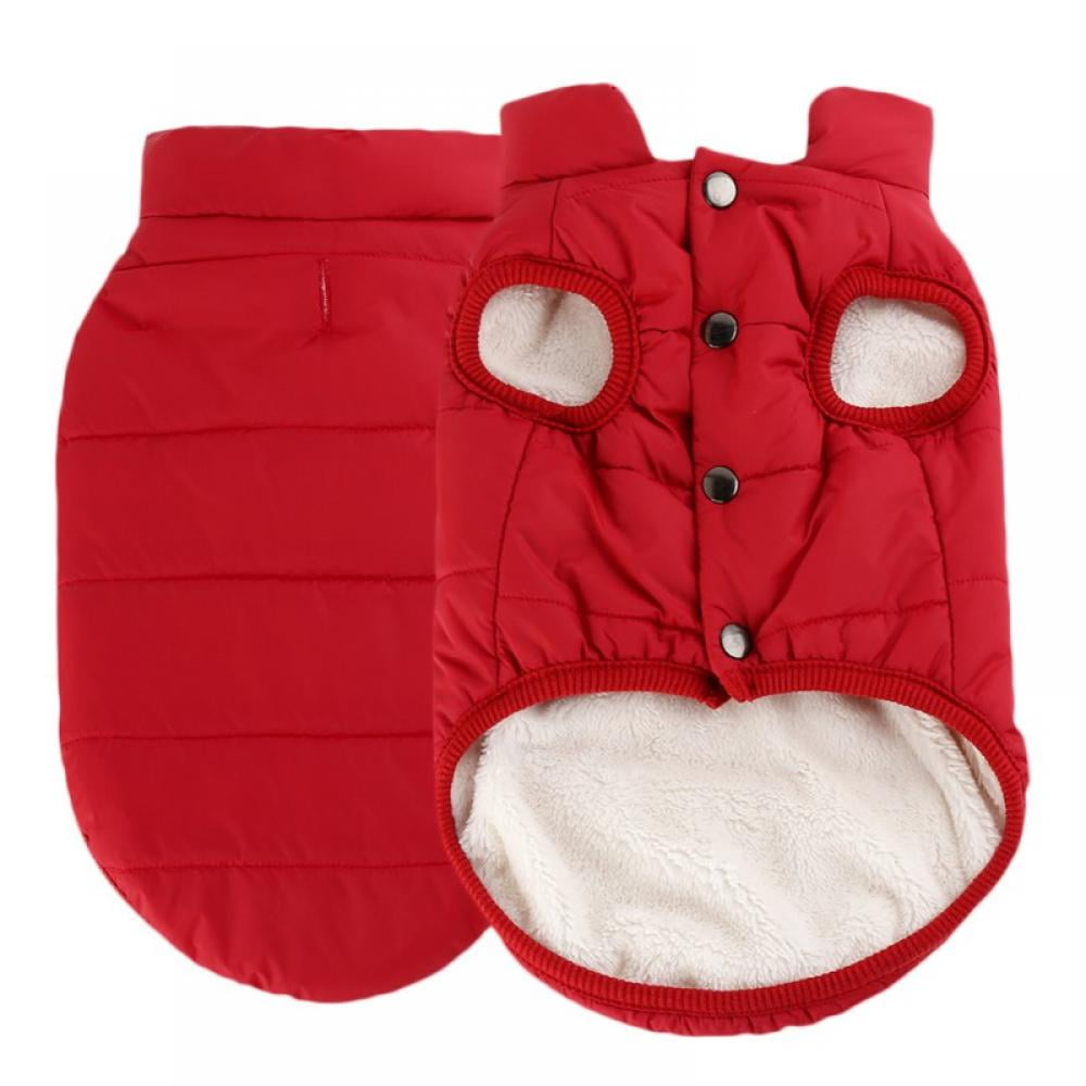 2 Layers Fleece Lined Warm Dog Jacket for Puppy Winter Cold Weather,Soft Windproof Small Dog