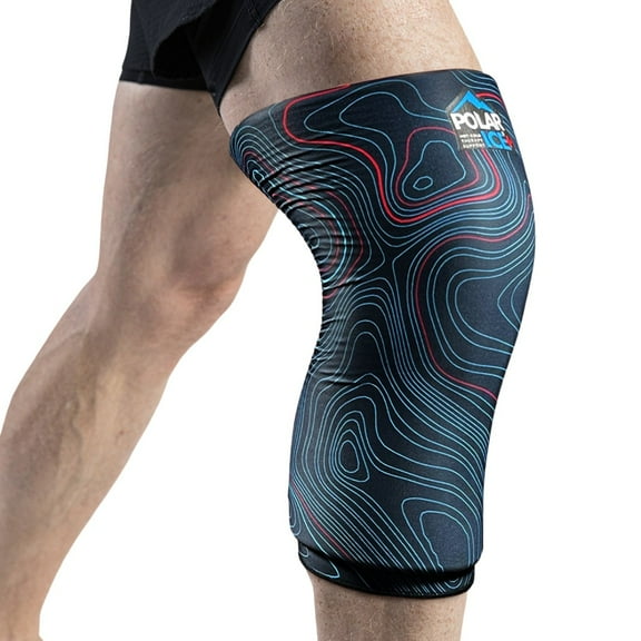 Brownmed Polar Ice - Hot/Cold Therapy Sleeve with Soft Gel Lining – Reusable Slip-On Compression Wrap for Knee, Elbow, Joint & Muscle Pain Relief, Injury, Swelling, Post-Surgery, Arthritis – S/M