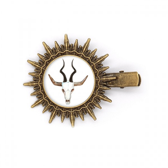 combination b horn cattle hairpin sun headwear retro metal clips pin