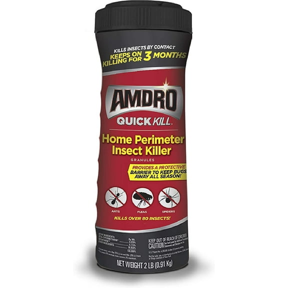 Amdro 100526851 Quick Kill Home Perimeter Insect Killer Granules, 2 lb, Clear