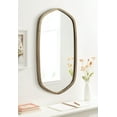 thumbnail image 6 of Kate and Laurel McLean Modern Metal Framed Oblong Hexagon Wall Mirror, 20 x 36, Antique Gold, Decorative and Vibrant Geometric Mirror with Rounded Corners for Contemporary Wall Decor, 6 of 7