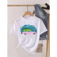 thumbnail image 5 of Camiseta con estampado de ciervo de dibujos animados para mujer, Top de vacaciones de Navidad, camisa de Año Nuevo para mujer, ropa, camiseta gráfica, 5 of 5