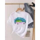 thumbnail image 5 of Camiseta con estampado de ciervo de dibujos animados para mujer, Top de vacaciones de Navidad, camisa de Año Nuevo para mujer, ropa, camiseta gráfica, 5 of 5