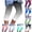 Gray, variant on Gswybco Beach Shorts for Women Casual Plus Size Workout Shorts Solid Color Gradient Elastic Waist Knee Length Sports Shorts