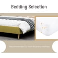 thumbnail image 6 of AGARTT Upholstered Platform Bed Frame Queen Size with Headboard and Footboard/Wooden Slats Support/No Box Spring Needed/Easy Assembly,Yellow Velvet, 6 of 12