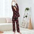 thumbnail image 5 of joogoo Pajamas Set for Women Red Bows Long Sleeve Pjs Loungewear L, 5 of 7