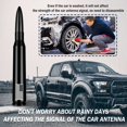 thumbnail image 3 of Antena de radio AM/FM Junecarp para coche, modelo Bullet, color negro, 3 of 7