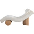 thumbnail image 4 of Meridian Furniture Marcella Cream Fabric Upholstered Chaise Lounge, 4 of 10