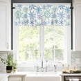 thumbnail image 5 of Christmas Snowflakes Valances for Windows Blue Green Snowflakes Winter Xmas Rod Pocket Curtain Valance Window Treatment Short Curtains for Kitchen Living Room, 58"x16", 5 of 5