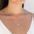 thumbnail image 2 of Turandoss Layered Chain Crescent 14K Gold Plated Long Necklace Stack for Women Adjustable Moon Pendant Chain Trendy Personalized Jewelry Birthday Gifts for Women Her, 2 of 7
