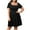 57-black plus size dresses, variant on UPPADA Women's Plus Size Wedding Guest Dress Formal Lace Square Neck Short Sleeve Midi Dress Smocked Flowy Cocktail Dresses Side Split A Line Boho Dress Formal Dresses Black,XXL