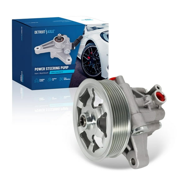 Detroit Axle - Power Steering Pump with Pulley Replacement for 2008 2009 2010 2011 2012 Honda Accord 2.4L