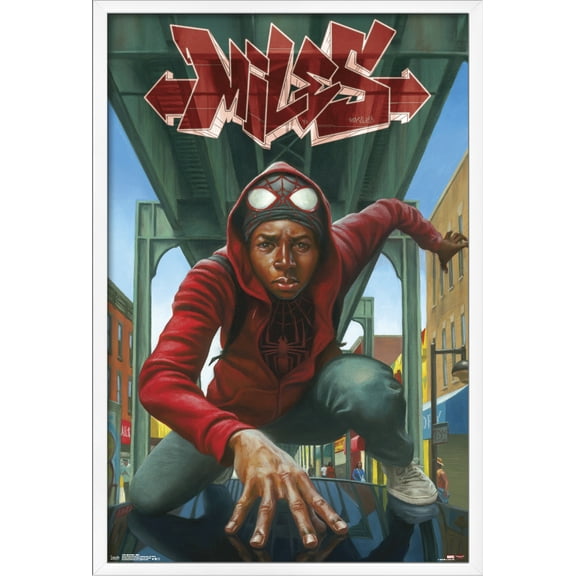 Marvel Comics - Spider-Man - Miles Wall Poster, 22.375" x 34", Framed