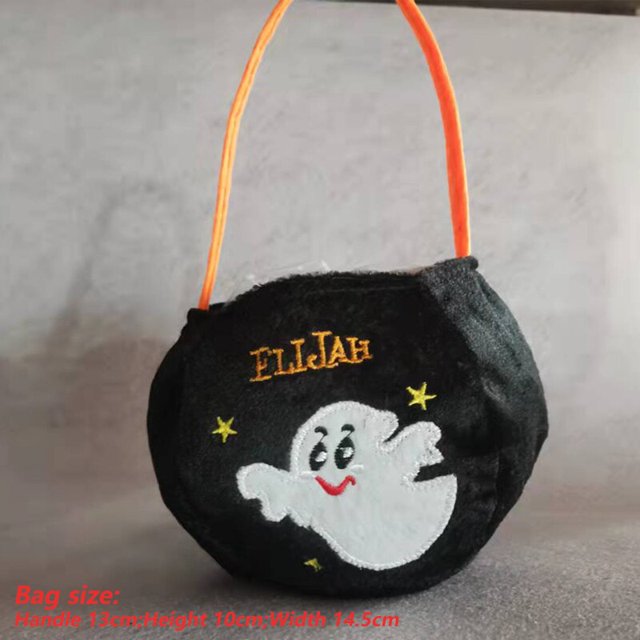 Bolsa de calabaza portátil de Halloween para niños, bolsa de dulces de truco o trato, regalo de Feliz Día de Halloween, mochila de calabaza, bolso de hombro Fivean unisex