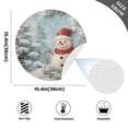 thumbnail image 5 of Round Grid Placemat ,One Sizex1, Round Placemat, PVC Plate Mat，15.4 Inch Non-Slip and Heat Resistant, Table Placemat, Dining Room Placemat Christmas Snow Man, 5 of 7